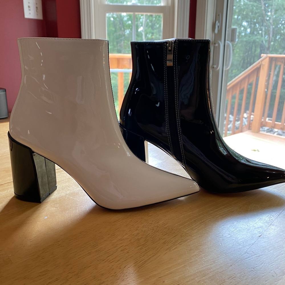 Black and white Nasty Gal Booties